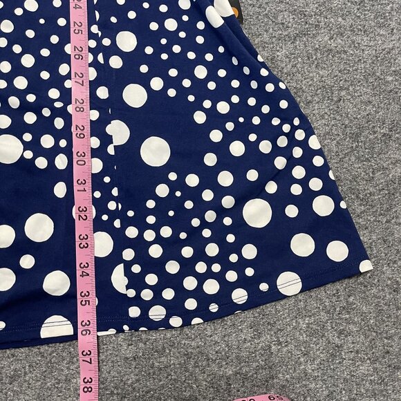 Zoë + Phoebe Blue & White Polka Dot Sleeveless Dress S M - Picture 9 of 9